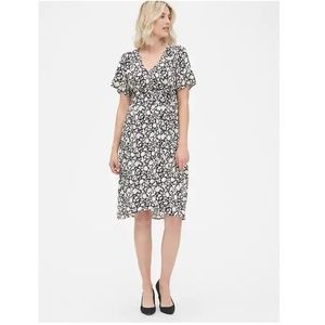 Gap Maternity Floral Faux Wrap Dress L v44